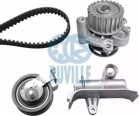 Ruville 55765711 - Водяной насос + комплект зубчатого ремня ГРМ autospares.lv