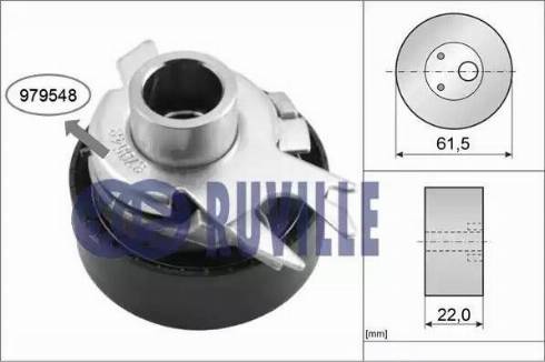 Ruville 55719 - Натяжной ролик, зубчатый ремень ГРМ autospares.lv