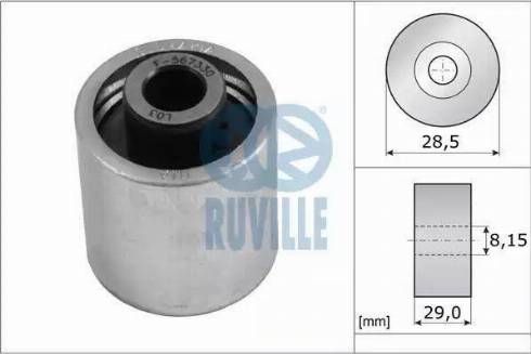Ruville 55773 - Направляющий ролик, зубчатый ремень ГРМ autospares.lv