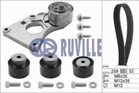 Ruville 5664370 - Комплект зубчатого ремня ГРМ autospares.lv