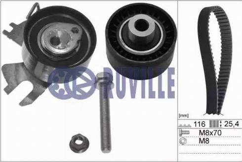 Ruville 5665870 - Комплект зубчатого ремня ГРМ autospares.lv