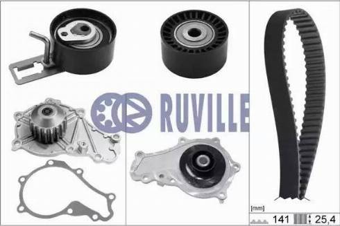 Ruville 56664711 - Водяной насос + комплект зубчатого ремня ГРМ autospares.lv