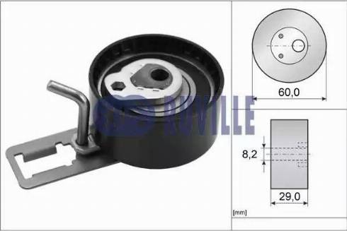 Ruville 56664 - Натяжной ролик, зубчатый ремень ГРМ autospares.lv