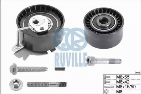 Ruville 5663850 - Комплект роликов, зубчатый ремень ГРМ autospares.lv