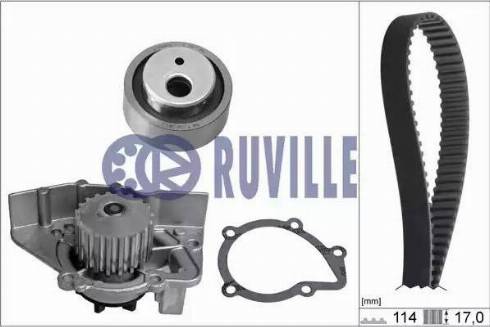 Ruville 56620701 - Водяной насос + комплект зубчатого ремня ГРМ autospares.lv