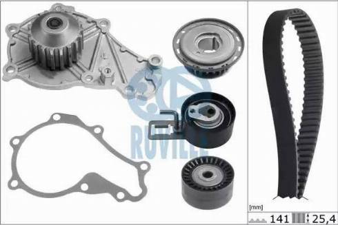 Ruville 56676751 - Водяной насос + комплект зубчатого ремня ГРМ autospares.lv