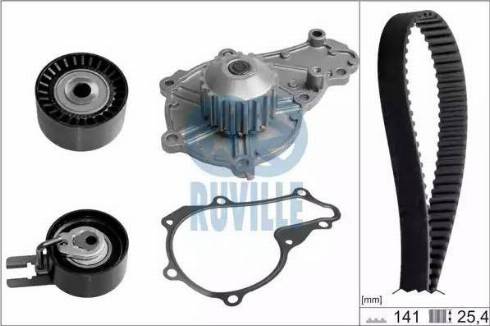 Ruville 56676731 - Водяной насос + комплект зубчатого ремня ГРМ autospares.lv