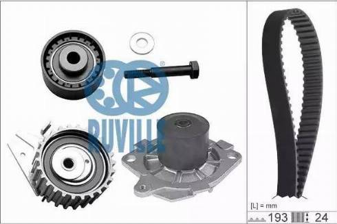 Ruville 56036761 - Водяной насос + комплект зубчатого ремня ГРМ autospares.lv