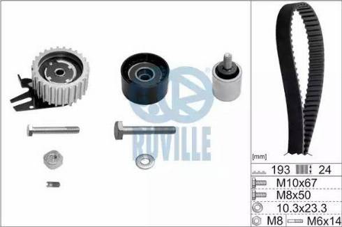 Ruville 5603672 - Комплект зубчатого ремня ГРМ autospares.lv