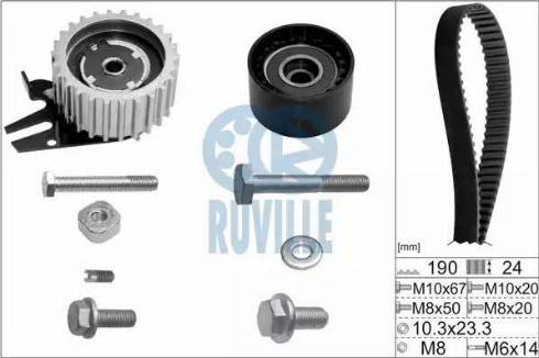 Ruville 5603677 - Комплект зубчатого ремня ГРМ autospares.lv