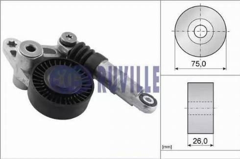 Ruville 56358 - Натяжитель, поликлиновый ремень autospares.lv