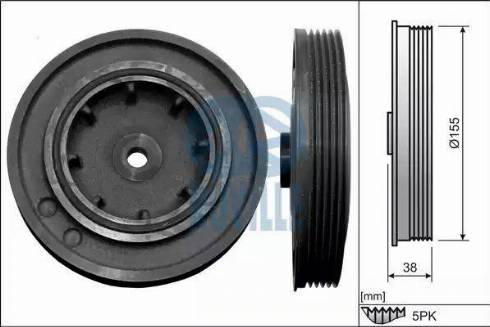 Ruville 515507 - Шкив коленчатого вала autospares.lv