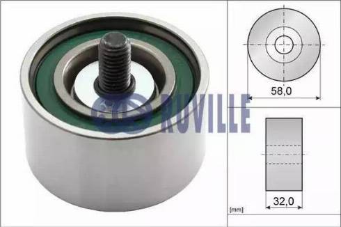 Ruville 58409 - Направляющий ролик, зубчатый ремень ГРМ autospares.lv