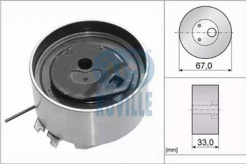 Ruville 58619 - Натяжной ролик, зубчатый ремень ГРМ autospares.lv