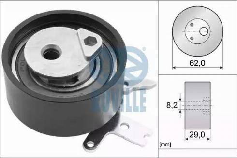 Ruville 58628 - Натяжной ролик, зубчатый ремень ГРМ autospares.lv