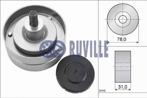 Ruville 58867 - Ролик, поликлиновый ремень autospares.lv