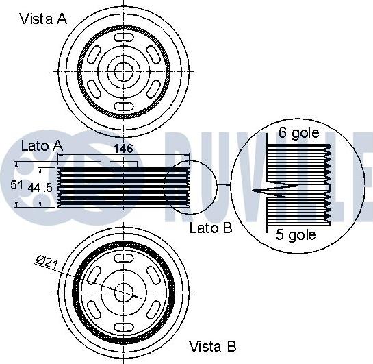 Ruville 520099 - Шкив коленчатого вала autospares.lv