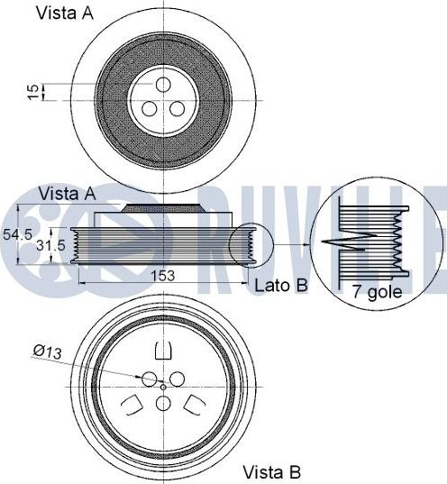 Ruville 520191 - Шкив коленчатого вала autospares.lv