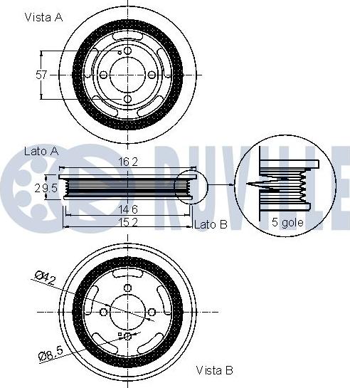 Ruville 520197 - Шкив коленчатого вала autospares.lv