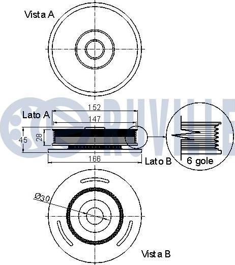 Ruville 520149 - Шкив коленчатого вала autospares.lv