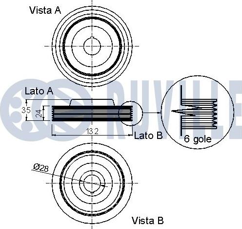 Ruville 520123 - Шкив коленчатого вала autospares.lv