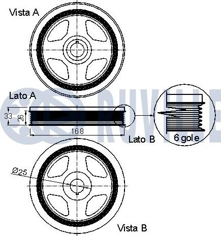 Ruville 520232 - Шкив коленчатого вала autospares.lv