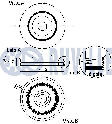 Ruville 520278 - Шкив коленчатого вала autospares.lv