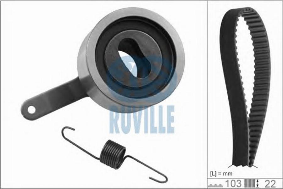 Ruville 5740372 - Комплект зубчатого ремня ГРМ autospares.lv