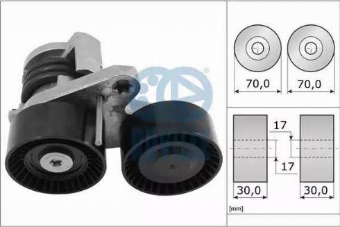 Ruville 57610 - Натяжитель, поликлиновый ремень autospares.lv