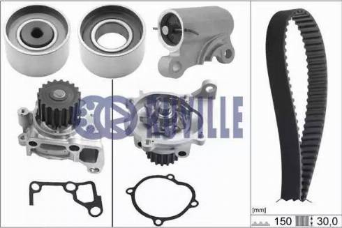 Ruville 57064731 - Водяной насос + комплект зубчатого ремня ГРМ autospares.lv