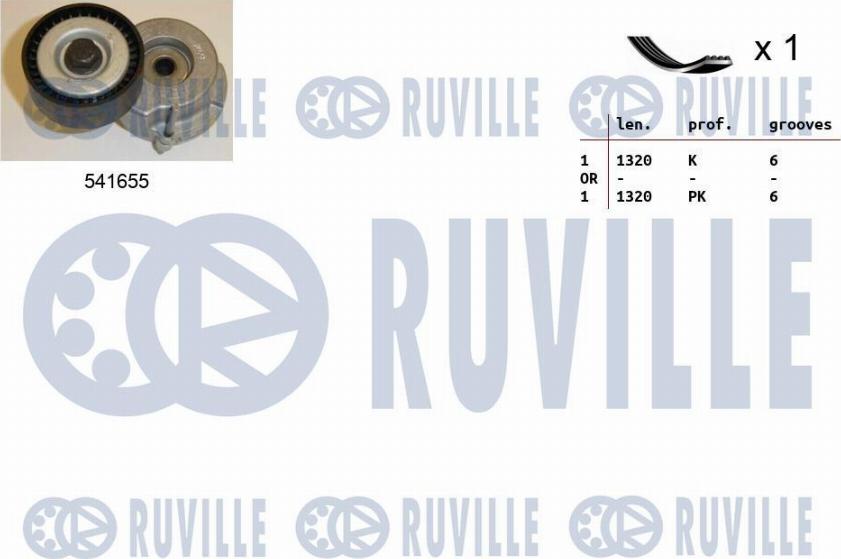 Ruville 570079 - Поликлиновый ременный комплект autospares.lv