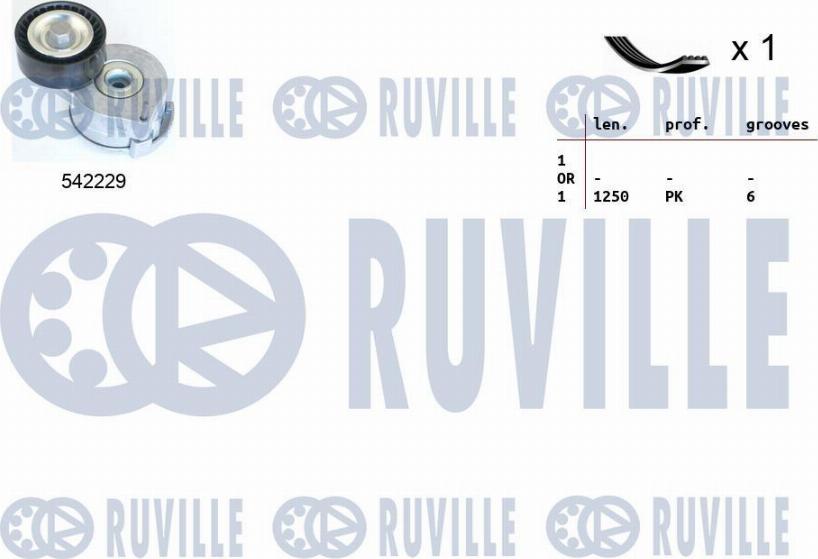 Ruville 570193 - Поликлиновый ременный комплект autospares.lv