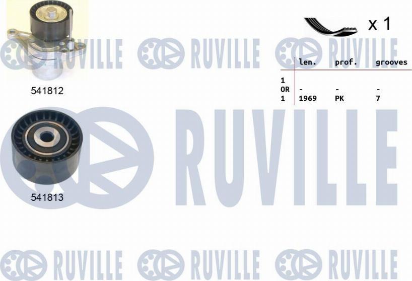 Ruville 570192 - Поликлиновый ременный комплект autospares.lv