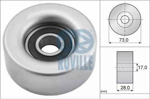 Ruville 57085 - Ролик, поликлиновый ремень autospares.lv