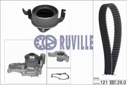 Ruville 57321711 - Водяной насос + комплект зубчатого ремня ГРМ autospares.lv