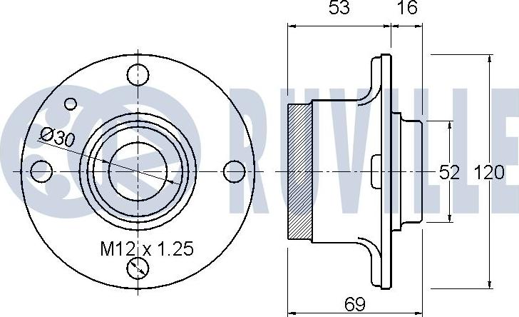 Ruville 220564 - Подшипник ступицы колеса, комплект autospares.lv