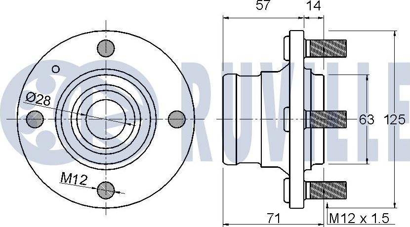 Ruville 220665 - Подшипник ступицы колеса, комплект autospares.lv