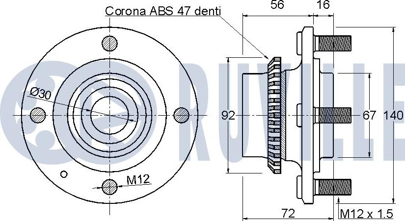 Ruville 220670 - Подшипник ступицы колеса, комплект autospares.lv