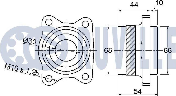 Ruville 220813 - Подшипник ступицы колеса, комплект autospares.lv