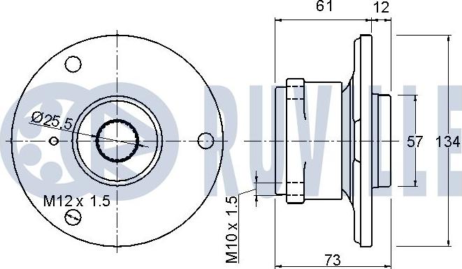 Ruville 221361 - Подшипник ступицы колеса, комплект autospares.lv