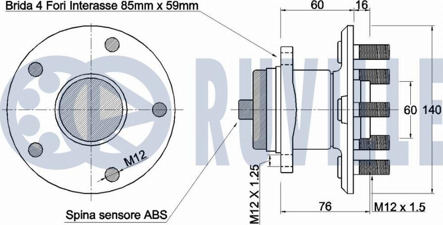 Ruville 221766 - Подшипник ступицы колеса, комплект autospares.lv