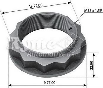 Automotive RYME 332057 - Гайка, шейка оси autospares.lv