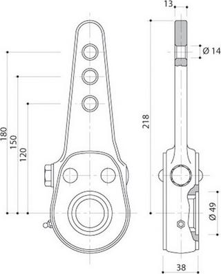 Automotive RYME 20445 - Система тяг и рычагов, тормозная система autospares.lv