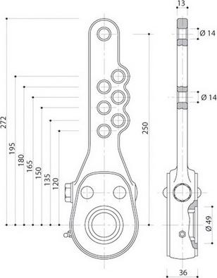 Automotive RYME 20447 - Система тяг и рычагов, тормозная система autospares.lv