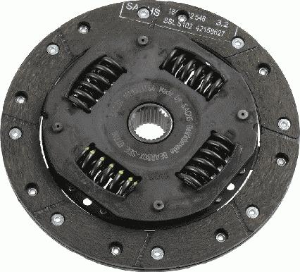 SACHS 1878 003 644 - Диск сцепления, фрикцион autospares.lv