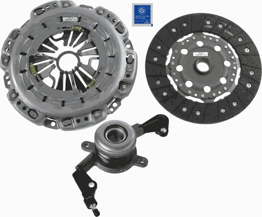 SACHS 3000 990 176 - Комплект сцепления autospares.lv