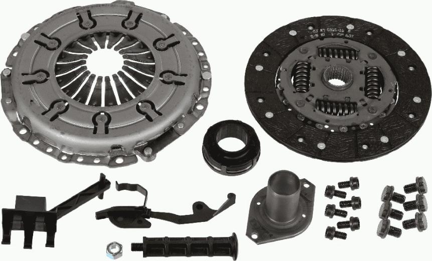 SACHS 3000 950 754 - Комплект сцепления autospares.lv