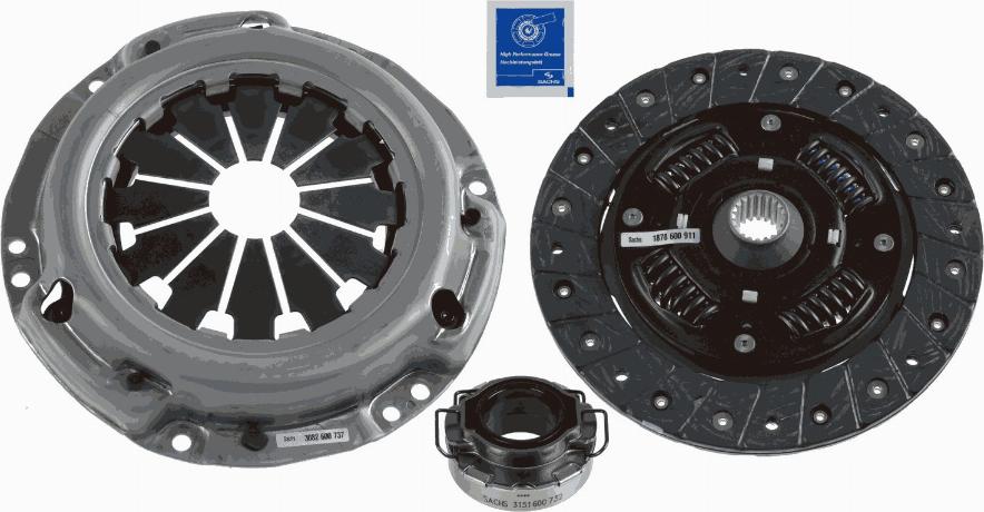 SACHS 3000 951 418 - Комплект сцепления autospares.lv