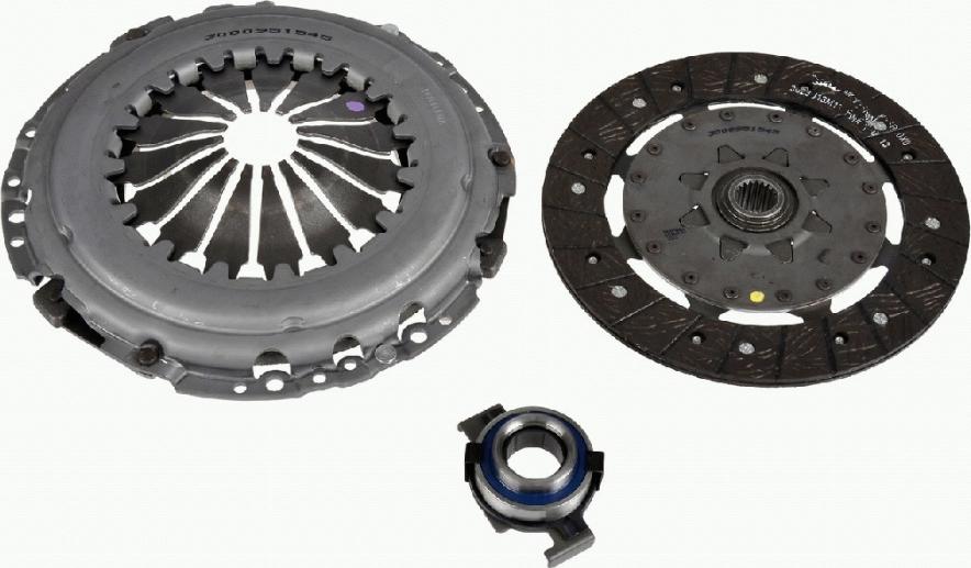 SACHS 3000 951 545 - Комплект сцепления autospares.lv