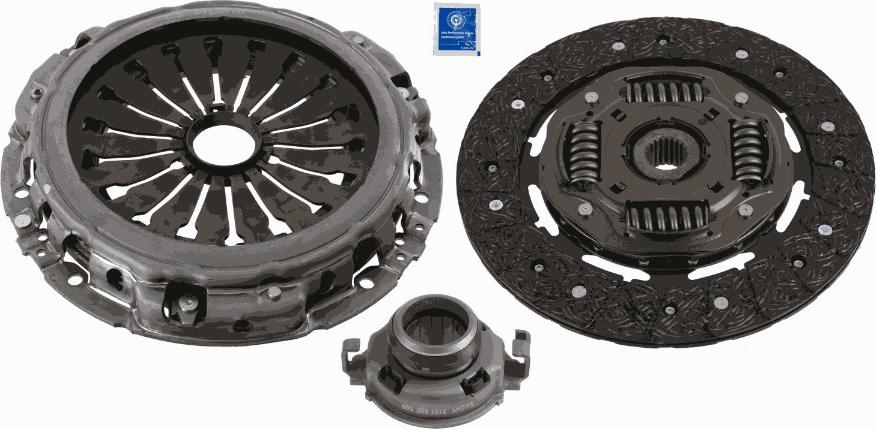 SACHS 3000 951 557 - Комплект сцепления autospares.lv